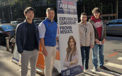 Volunteering with NY City Council Woman Julie Menin’s team to promote Early Voting