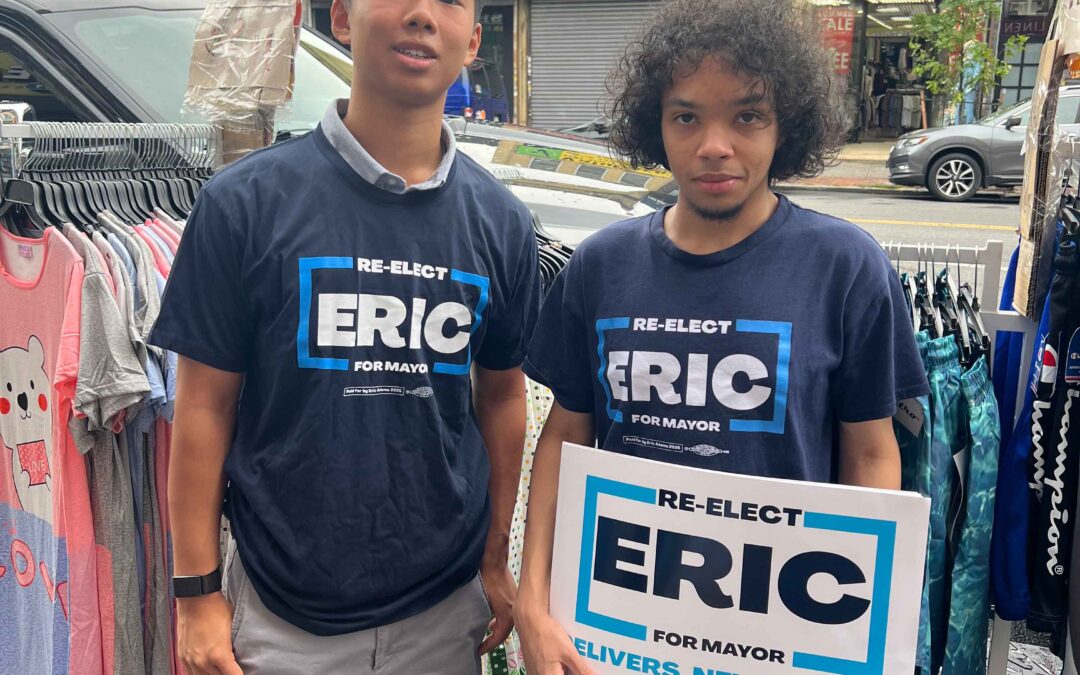 A Campaign Stop During Mayor Eric Adams’s Re-Election Campaign in Brooklyn, NY